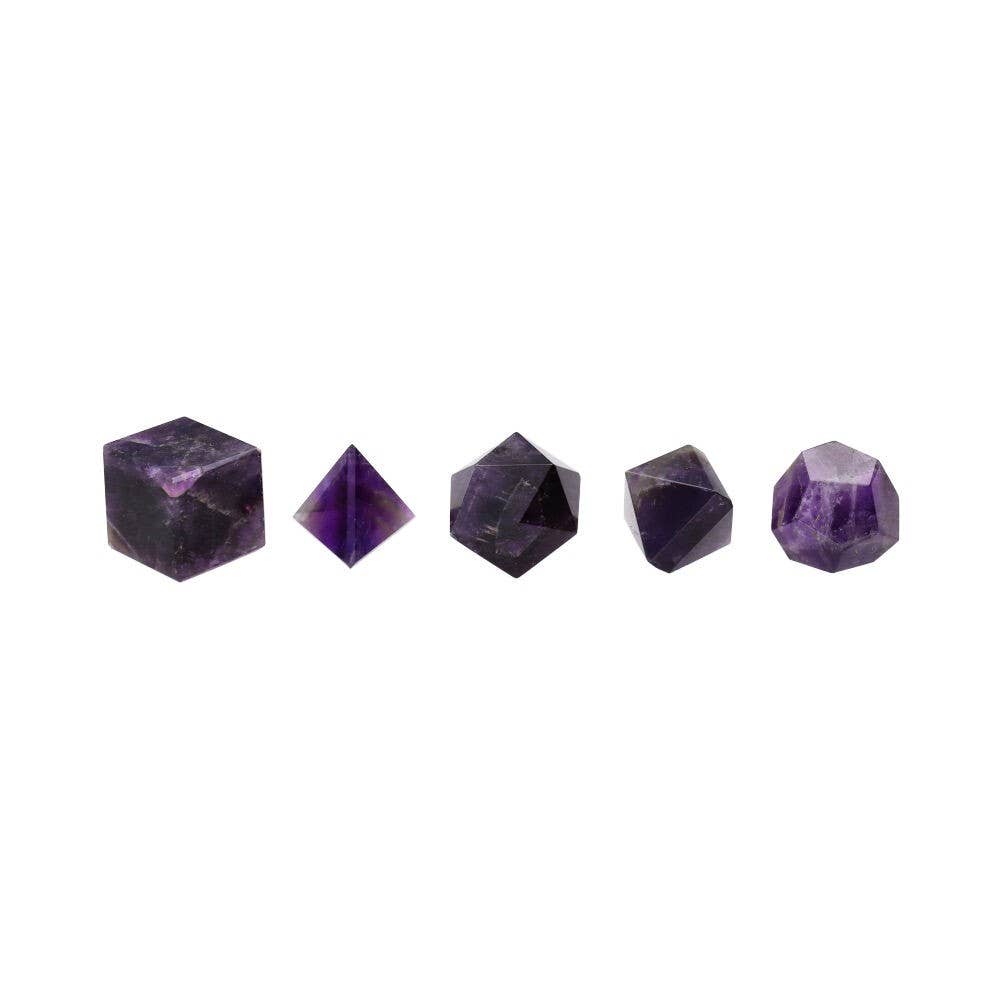 Platonische Formen in Amethyst, Heilige Geometrie