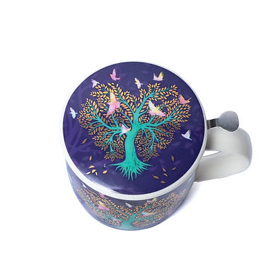 Geschenk-Set Teetasse mit Sieb Lovebirds