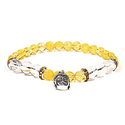 Armband Citrin Bergkristall mit Buddha