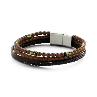 Frank 1967 Armband | Echt Leder | braun | Edelstahl @klosterlaedchen.com